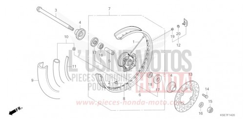 FRONT WHEEL CRF150RBN de 2022